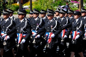 Trainees from the École nationale supérieure de la Police on Bastille Day, 2008. Photo by Marie-Lan Nguyen (CC BY 2.0)